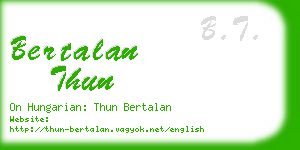 bertalan thun business card